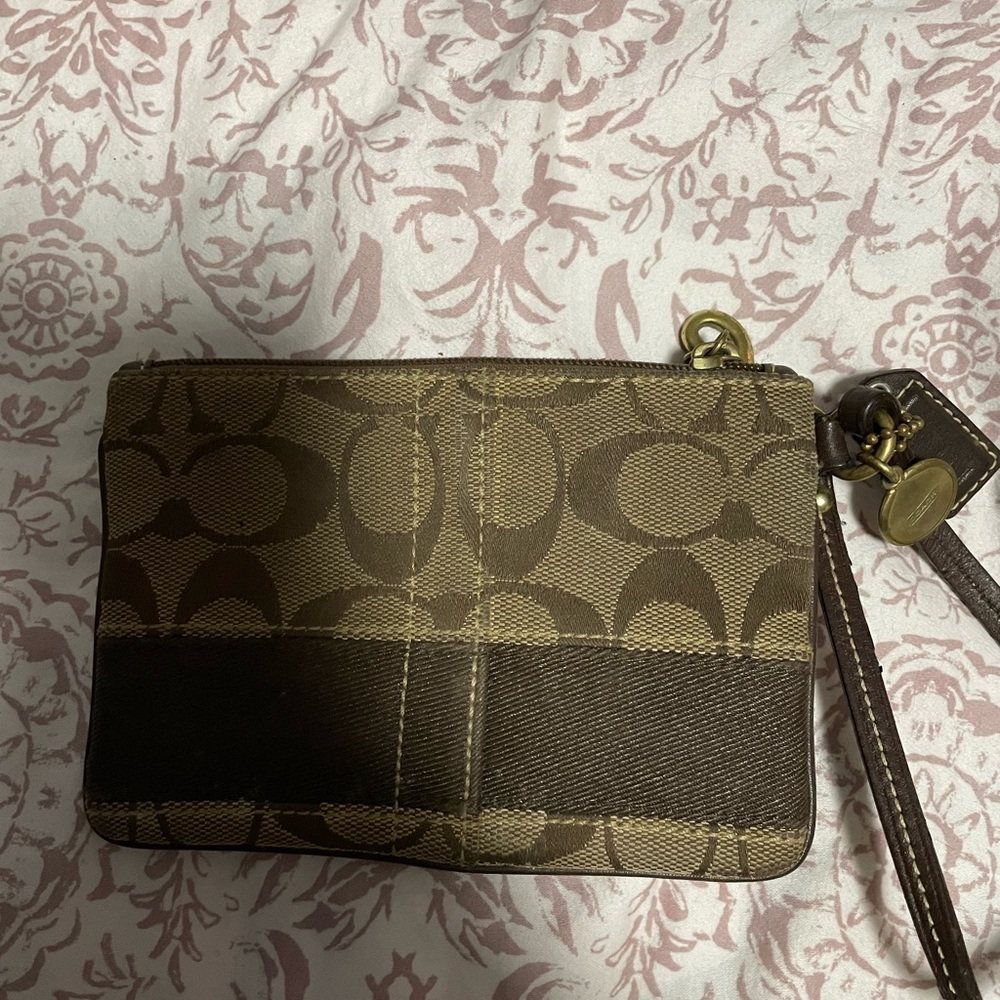 Small coach wristlet
